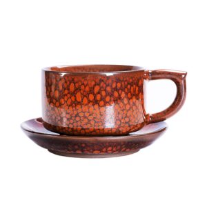 orange jian zhan coffee cup